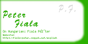 peter fiala business card